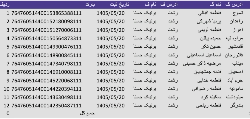 کد رهگیری 1405/05/20