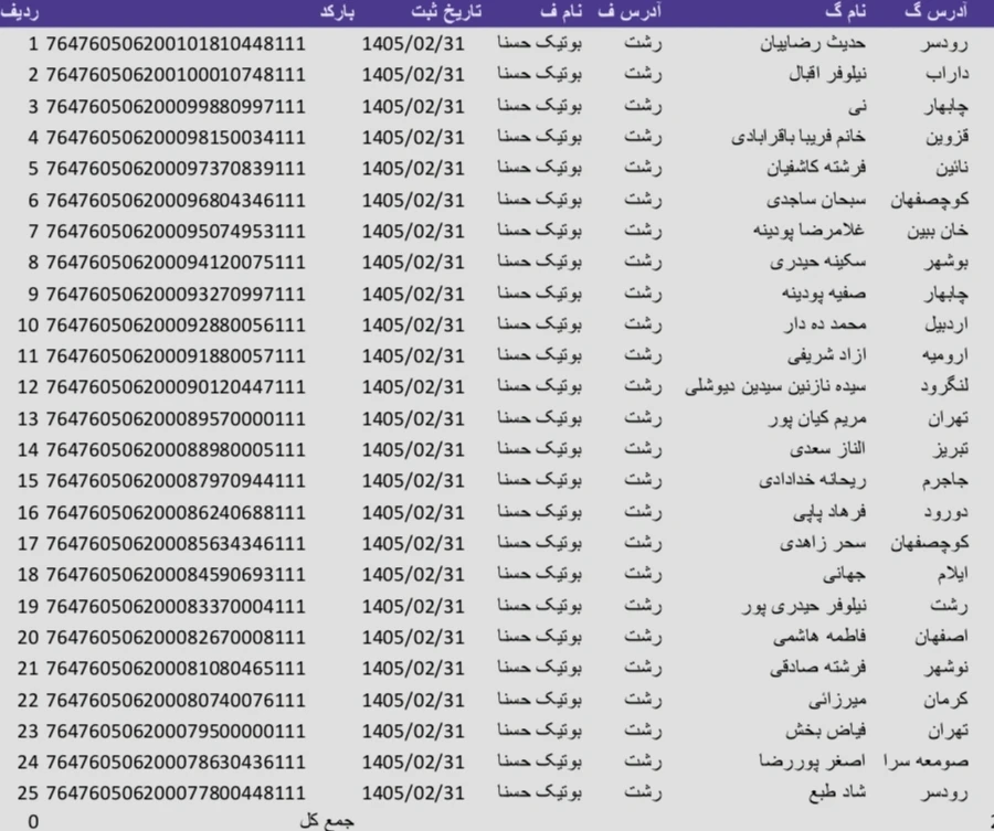 کد رهگیری 1405/02/31