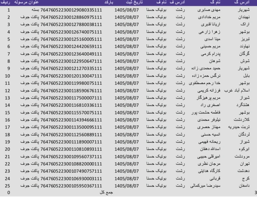 کد رهگیری 1405/08/07